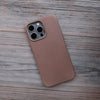 Bare Skin Case for iPhone 15 Pro - Full-Grain Leather Case with MagSafe for iPhone 15 Pro - Tortora