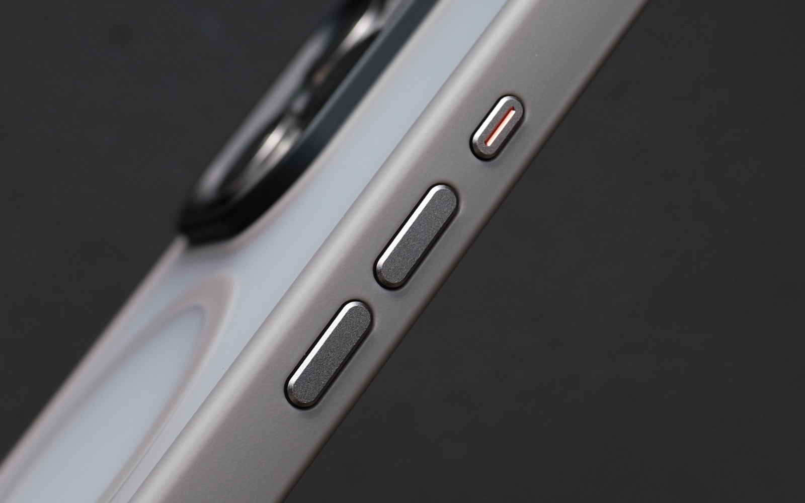 Bare Armour Case for iPhone 15 Pro and 15 Pro Max - Minimalist Slim Shock Proof MagSafe Case for iPhone 15 Pro and Pro 15 Max - Metal Buttons - Natural Titanium