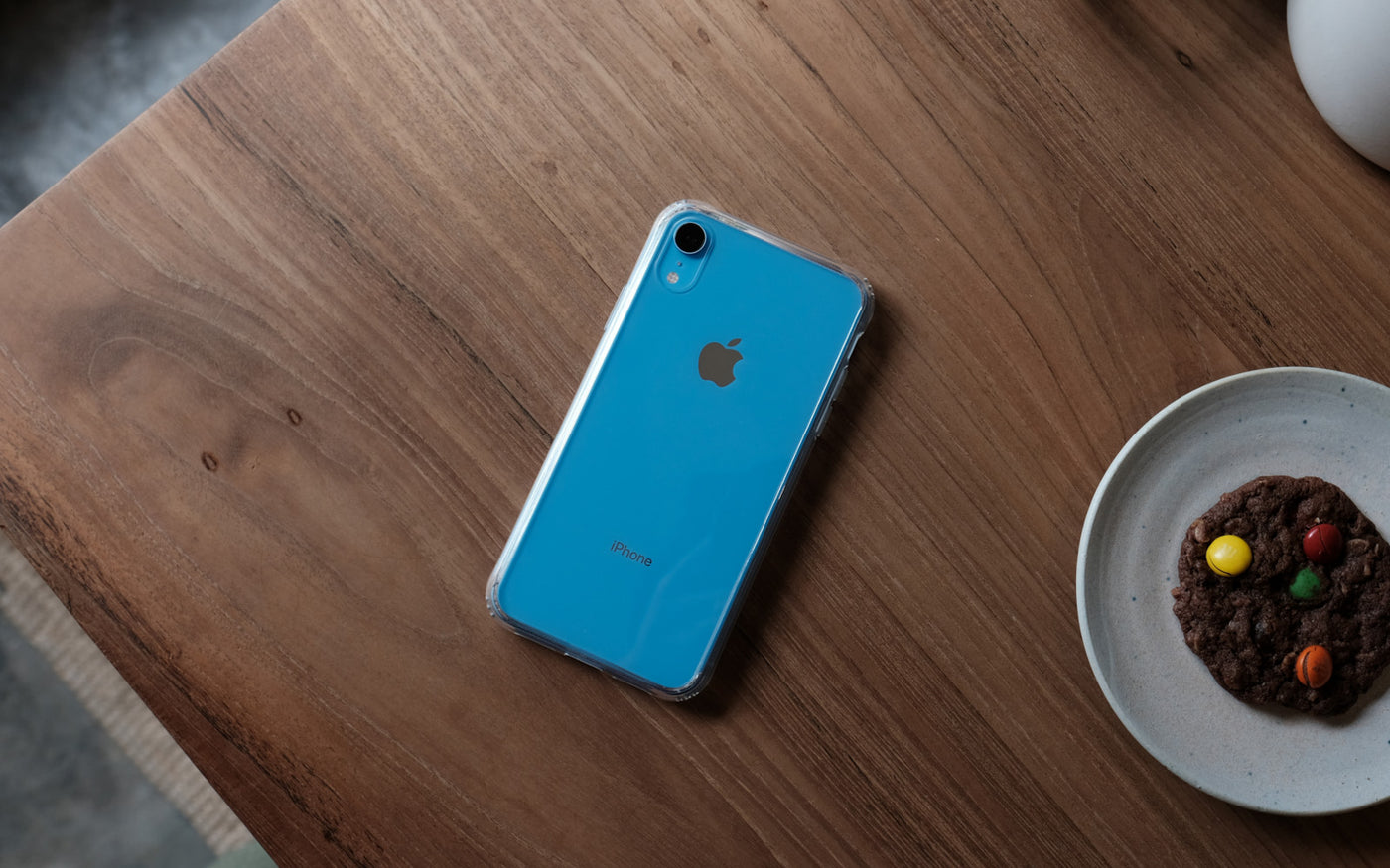 Bare Back Minimlist Shock Resistant Case with a Clear Glass Back for iPhone XR - Branding-Free