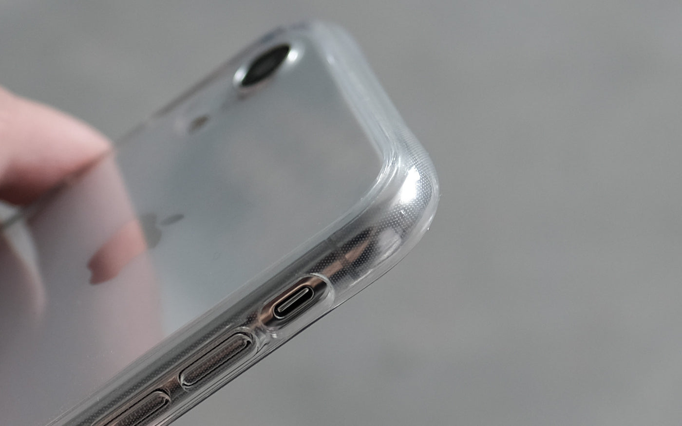 Bare Back Minimlist Shock Resistant Case with a Clear Glass Back for iPhone XR - Shock Resistant Bumper