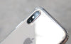 Bare Back Minimlist Shock Resistant Case with a Clear Glass Back for iPhone XS and XS Max - Camera Lip