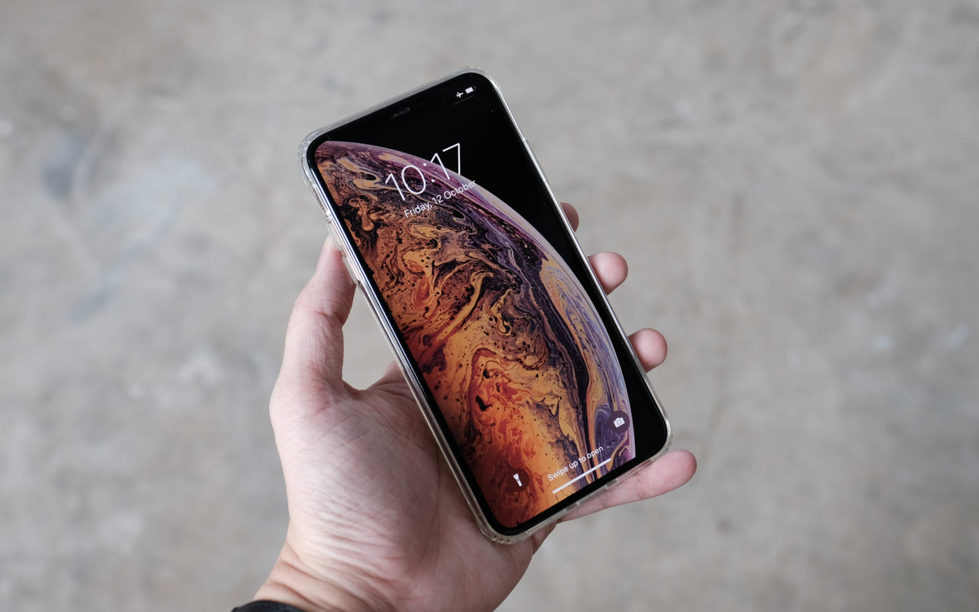 Bare Back Minimlist Shock Resistant Case with a Clear Glass Back for iPhone XS and XS Max - Minimal Bulk