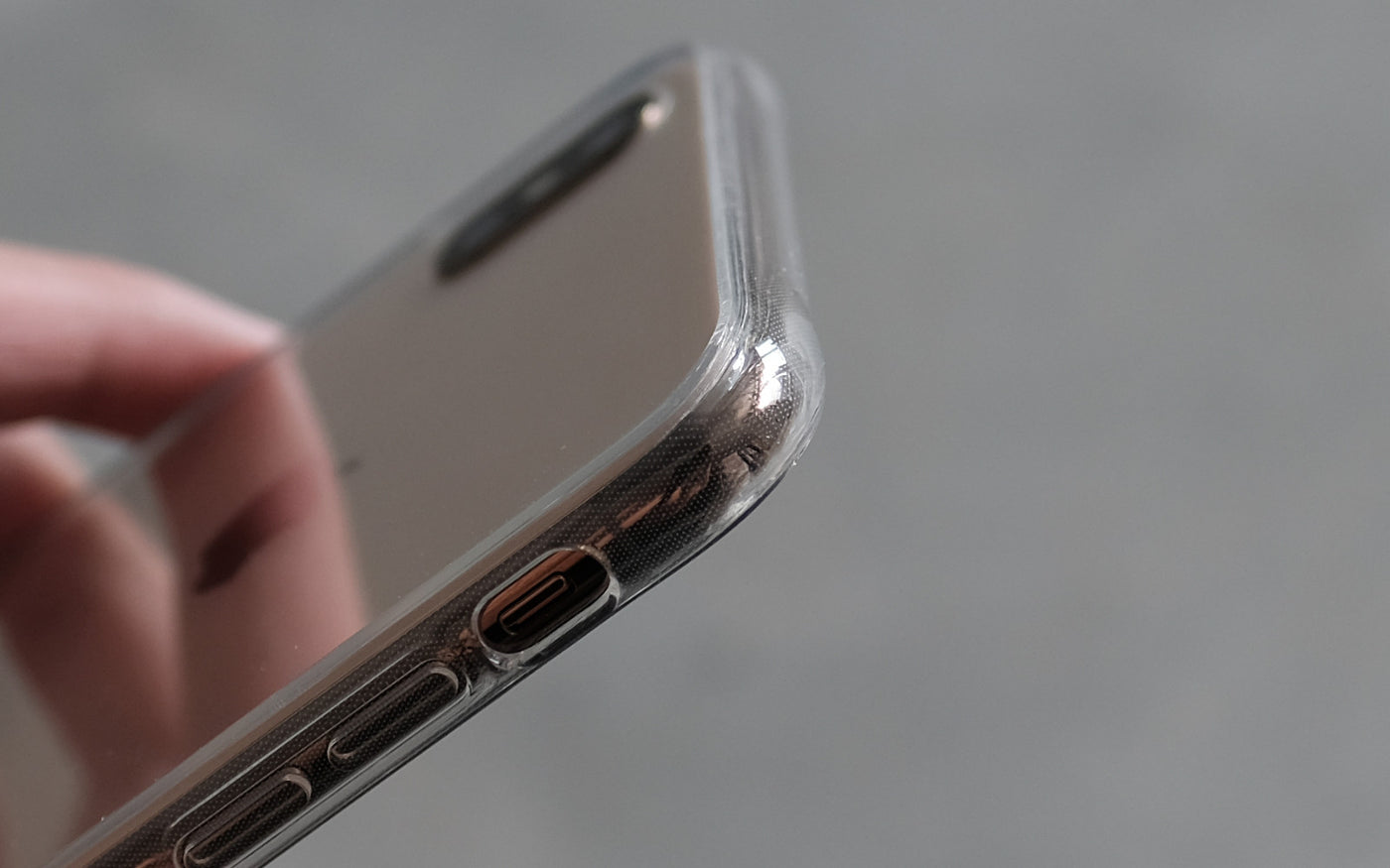 Bare Back Minimlist Shock Resistant Case with a Clear Glass Back for iPhone XS and XS Max - Shock Resistant Bumper 2