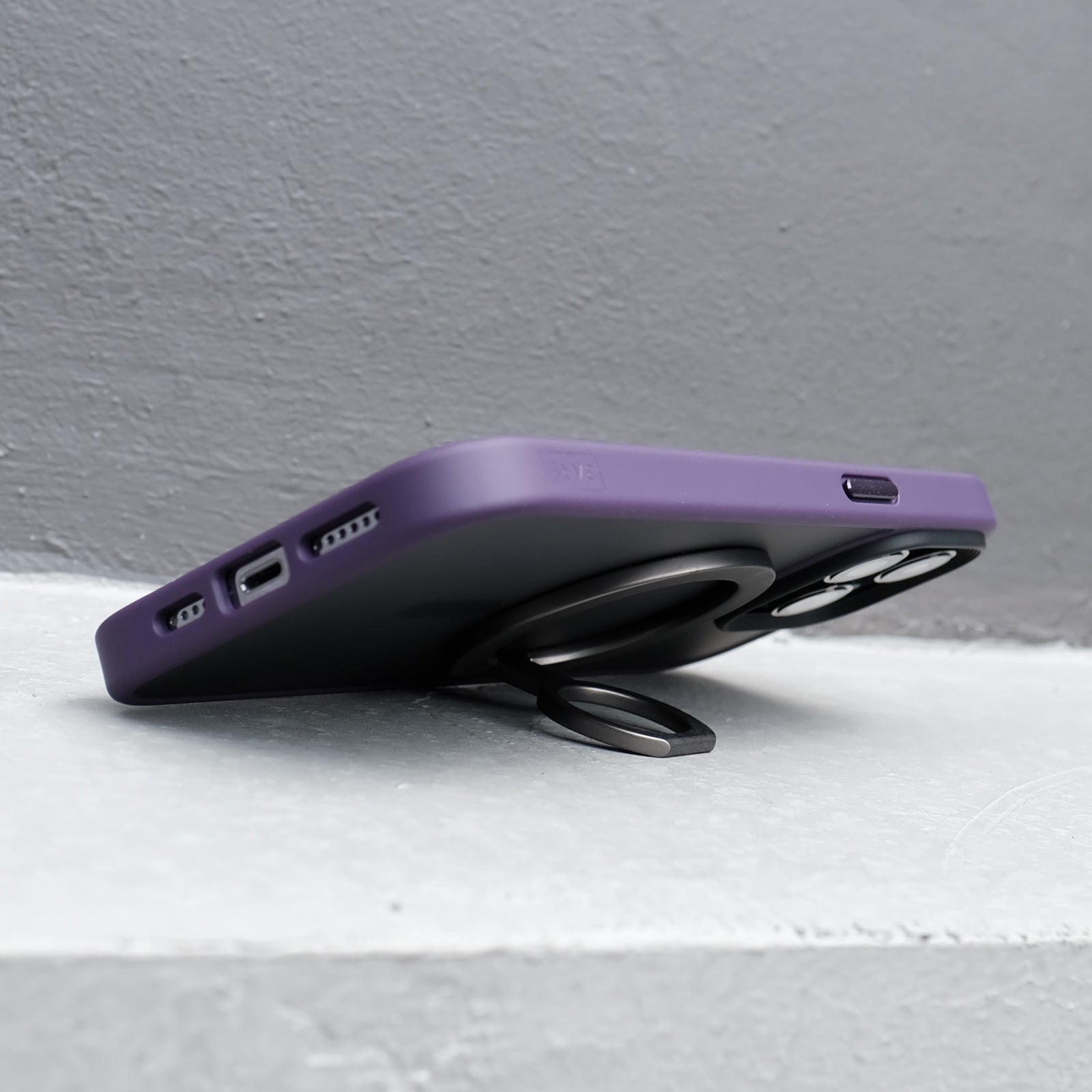 Bare Cases - The Ring - MagSafe Kickstand Ring for iPhone - Kickstand - Landscape - Low Angle