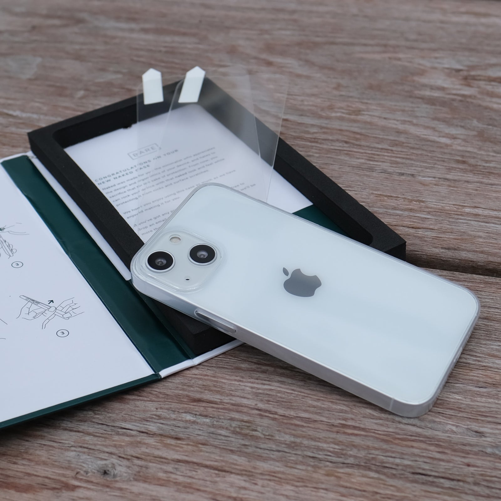 Bare Naked EX Case for iPhone 14 and iPhone 14 Plus - Thinnest Clear Case for iPhone 14 and iPhone 14 Plus - Clear - Bare Essentials Pack