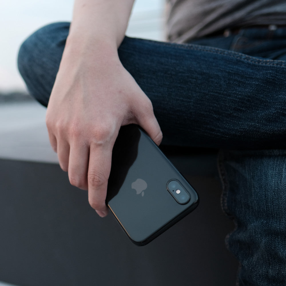 Bare Naked EX Thinnest Clear Case for iPhone X - Onyx in Hand - 2