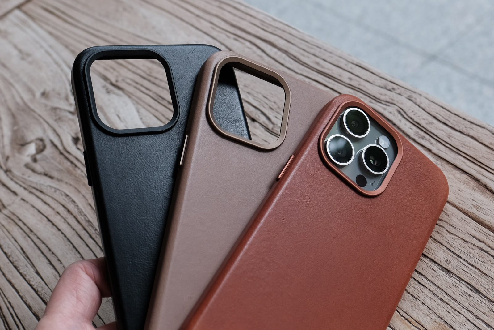 Bare Skin Case for iPhone 15 Pro and 15 Pro Max - Full-Grain Leather Case with MagSafe for iPhone 15 Pro and 15 Pro Max - Banner