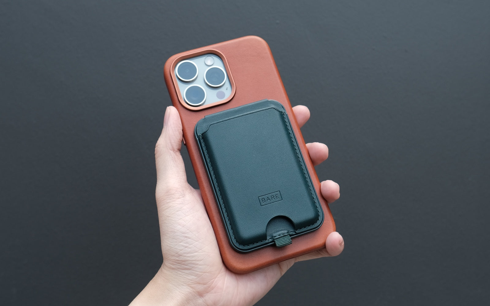 Bare Skin Case for iPhone 15 Pro and 15 Pro Max - Full-Grain Leather Case with MagSafe for iPhone 15 Pro and 15 Pro Max - MagSafe Compatible