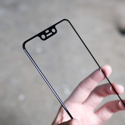 Bare Pane - Full-Coverage Tempered Glass Screen Protector with Full Adhesive for Google Pixel 3 XL