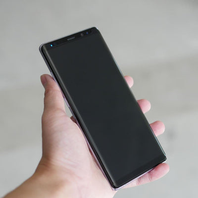 Bare Pane - Full-Coverage Tempered Glass Screen Protector with Full Adhesive for Samsung Galaxy Note 9 - Full-Coverage